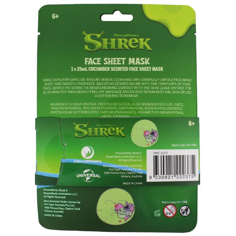 Shrek Face Sheet Mask Duo, , hi-res