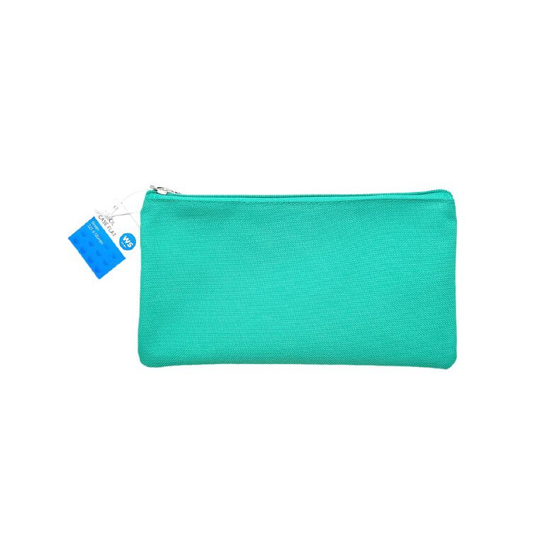 WS Colour Pop Flat Pencil Case Green, , hi-res