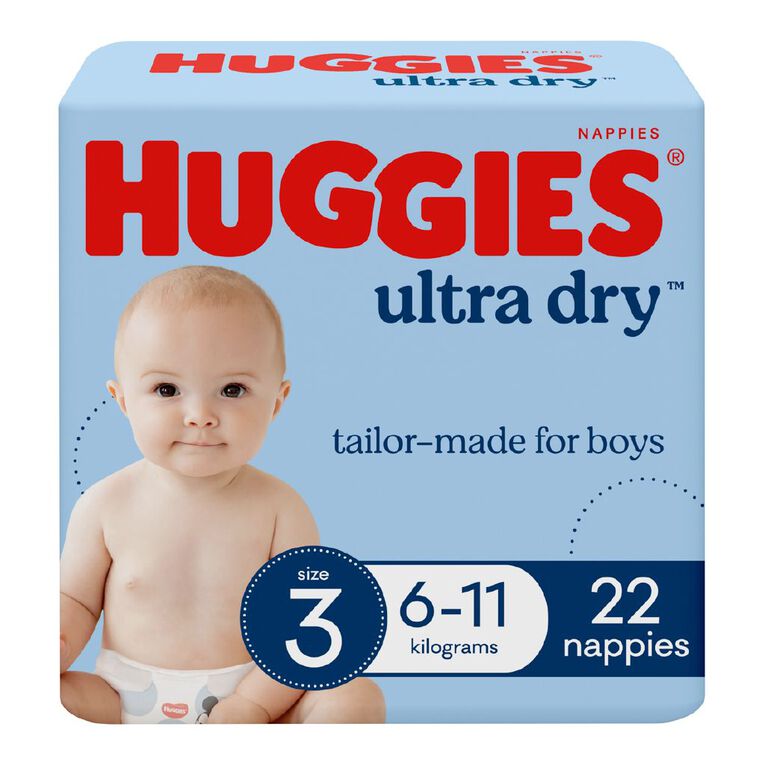 Huggies Boys' Convenience Nappy Crawler Size 3 6-11kg 22 Pack, , hi-res