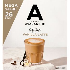 Avalanche Cafe Style Vanilla Latte 26 Pack