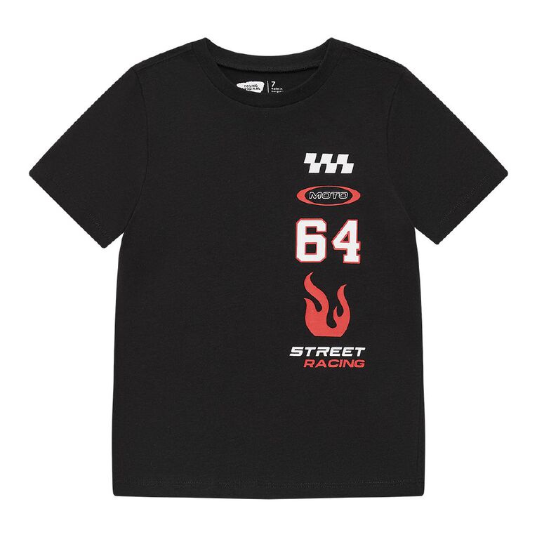Young Original Short Sleeve Print Tee, Black, hi-res
