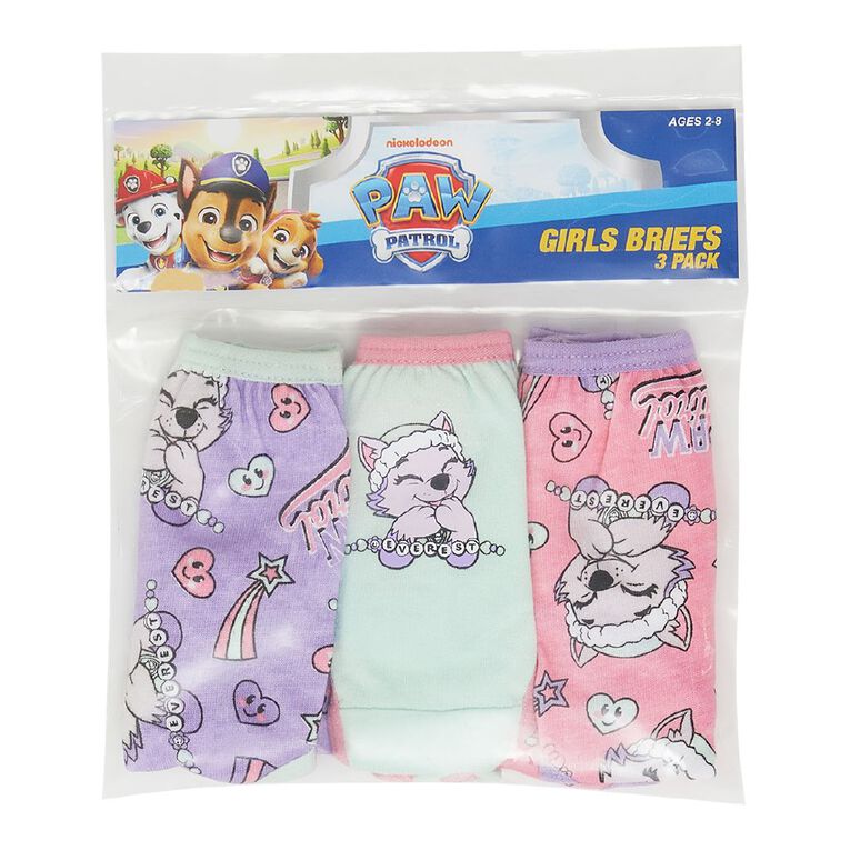 Paw Patrol Girls' Briefs 3 Pack, Purple Mid, hi-res