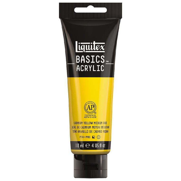 Liquitex Basics Acrylic 118ml Cadmium Yellow Medium Hue, , hi-res