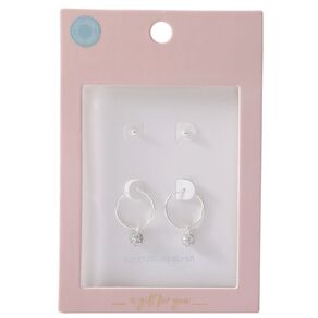 Stud Crystal Ball Sleeper Earrings 2 Pairs