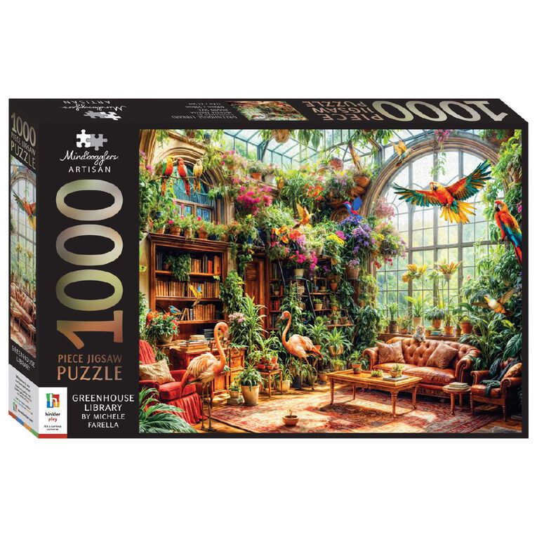 Mindbogglers Greenhouse Library 1000 Piece Puzzle, , hi-res