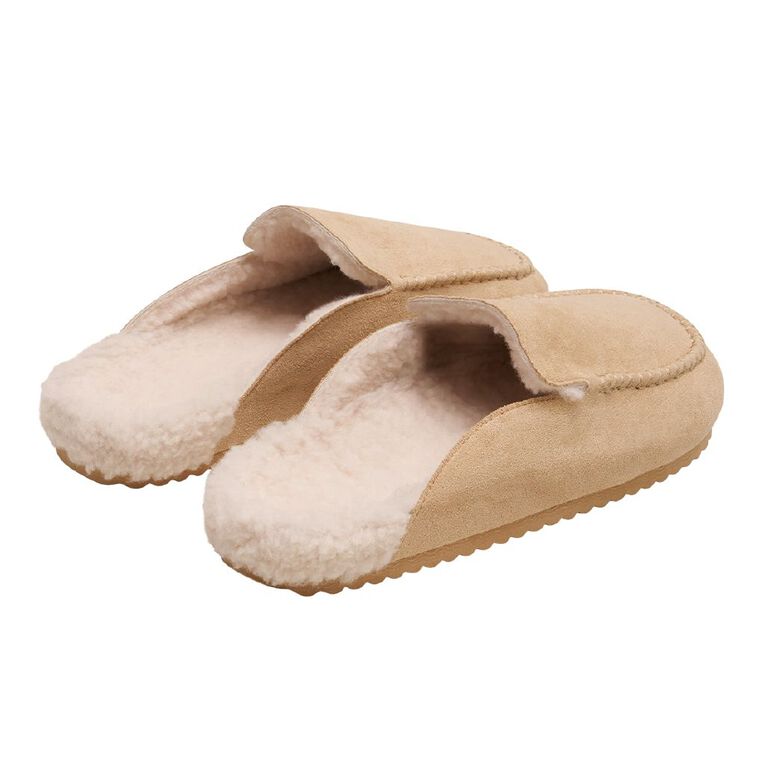 H&H Women's Cathy Scuff Slippers, Natural, hi-res