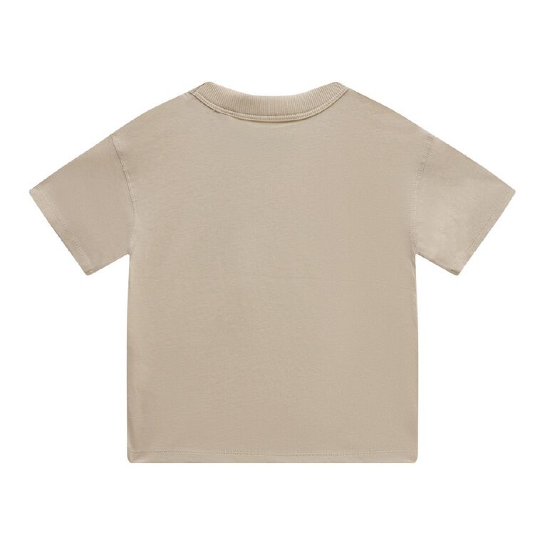 Young Original Toddler Short Sleeve Boxy Print Tee, Brown Light, hi-res