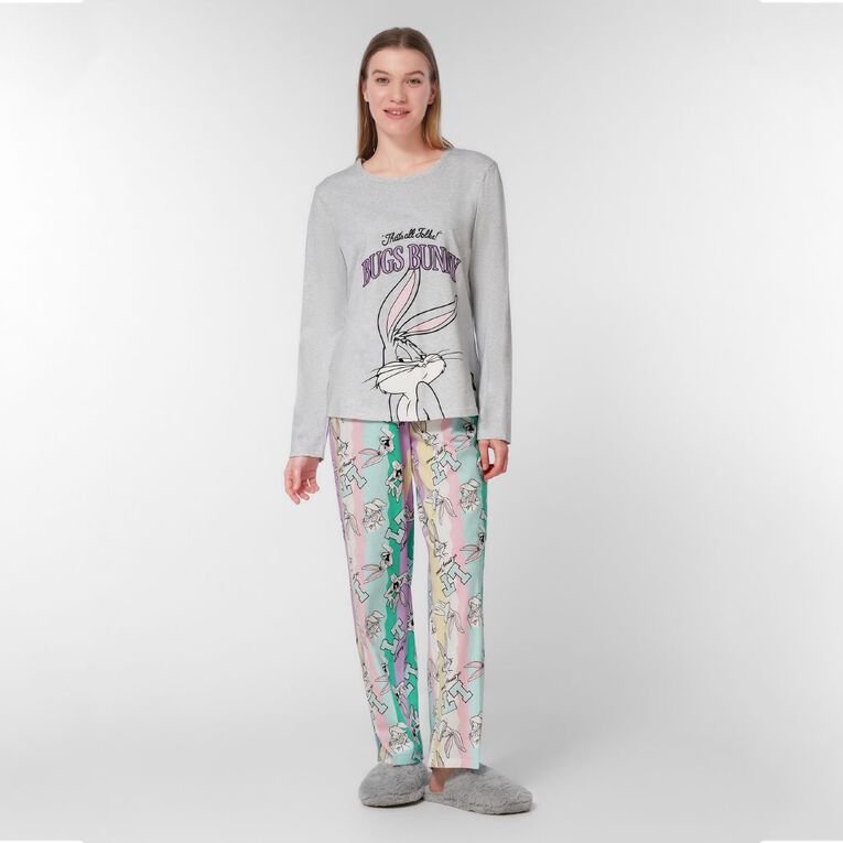 Bugs Bunny Women's Knit Pyjama Set, Grey Light, hi-res