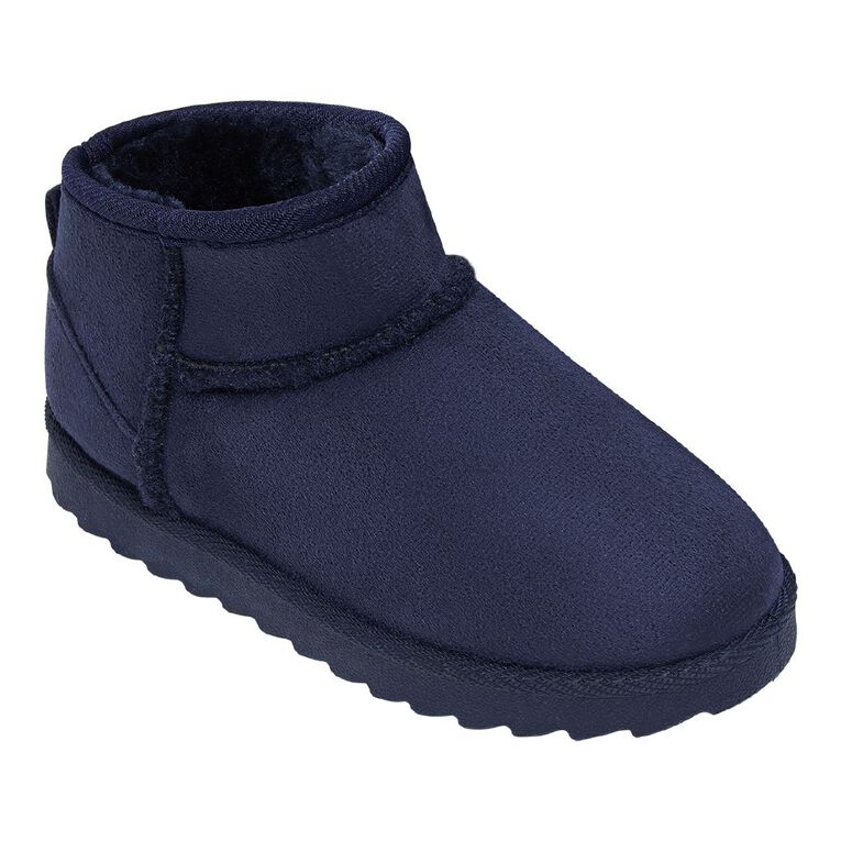 Young Original Senior Kids' Kirby Slipper Boots, Navy, hi-res
