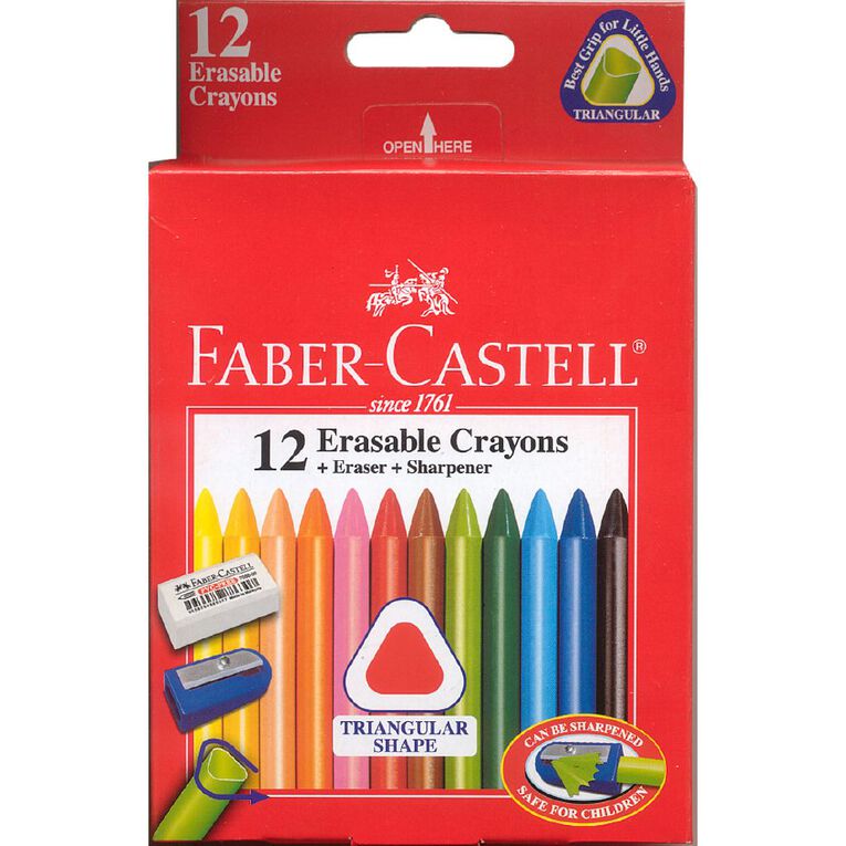 Faber-Castell Erasable Crayons Box Of 12, , hi-res