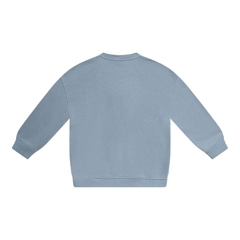 Young Original Print Crew Sweatshirt, Blue Mid, hi-res