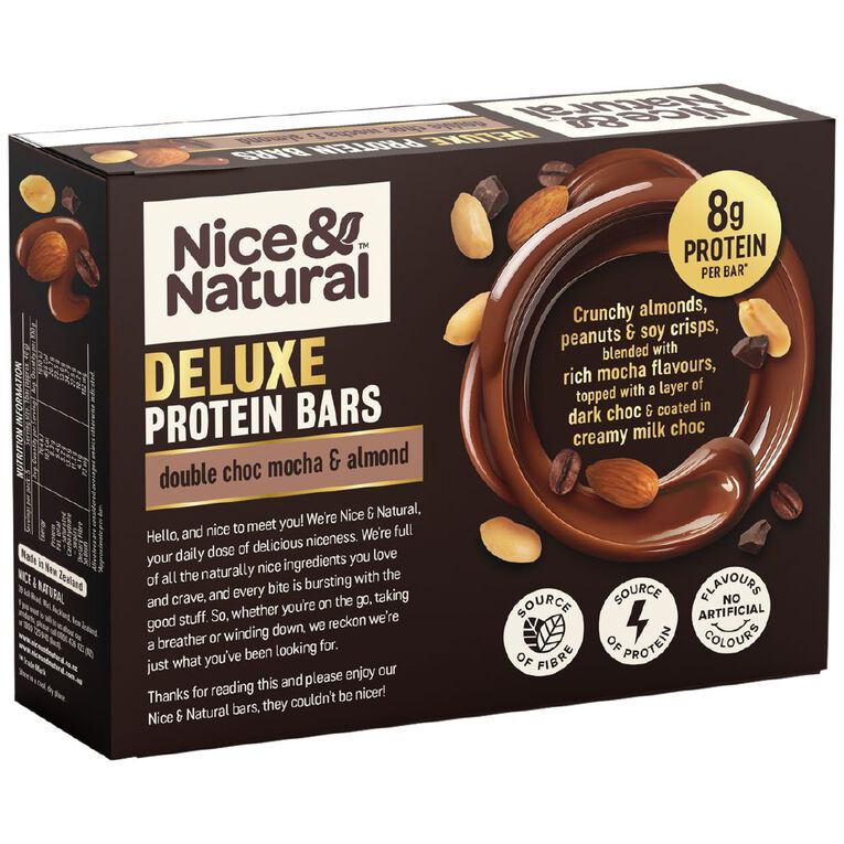 Nice & Natural Deluxe Protein Bar Dark Chocolate 5 Pack, , hi-res