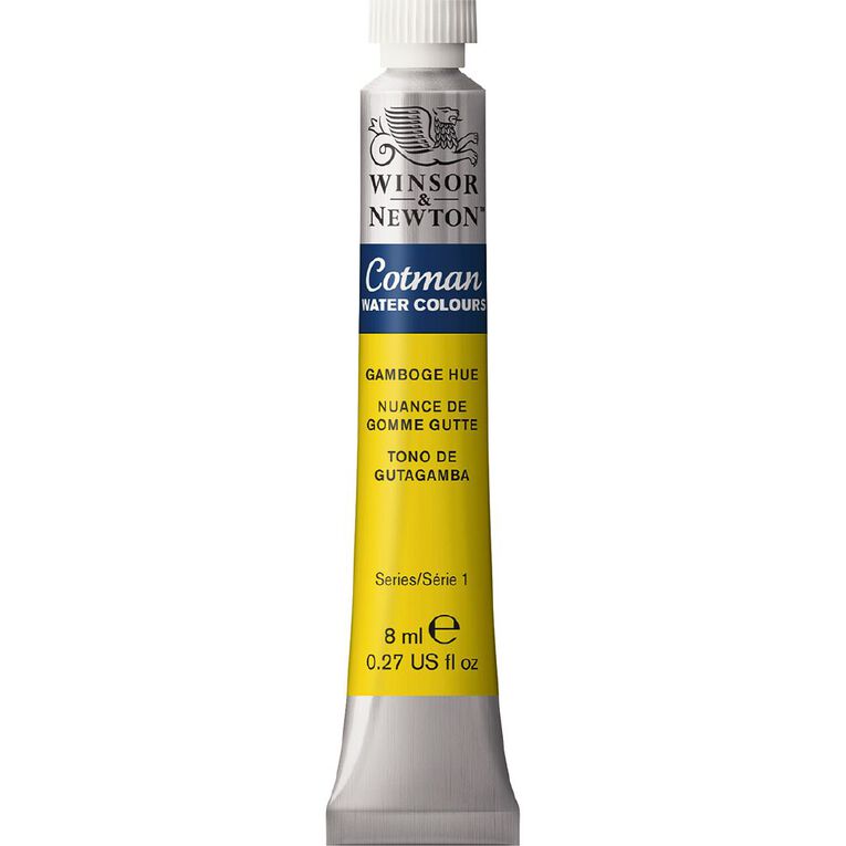 Winsor & Newton Cotman Watercolour Paint 8ml Gamboge Yellow Hue, , hi-res