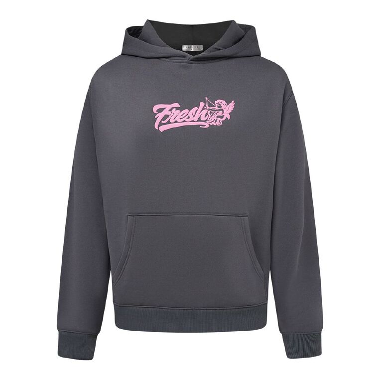 Garage Men's Fresh Hooded Sweat Graphic, Grey Dark, hi-res