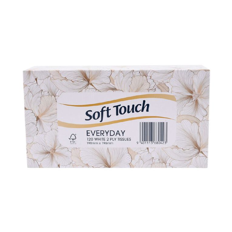 Soft Touch Facial Tissues 2-Ply 120 Pack