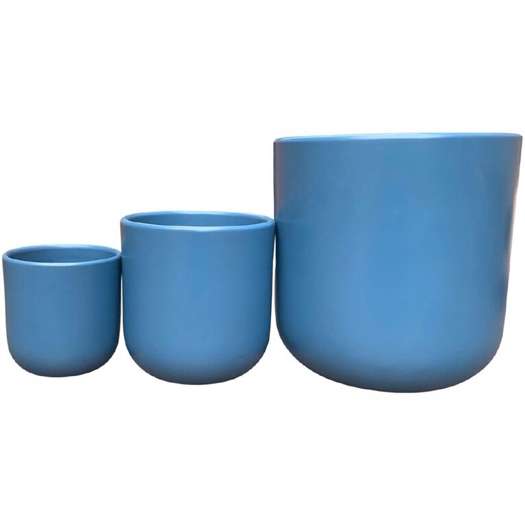 Northcote Pottery Luna Egg Pot 16cm Blue, , hi-res