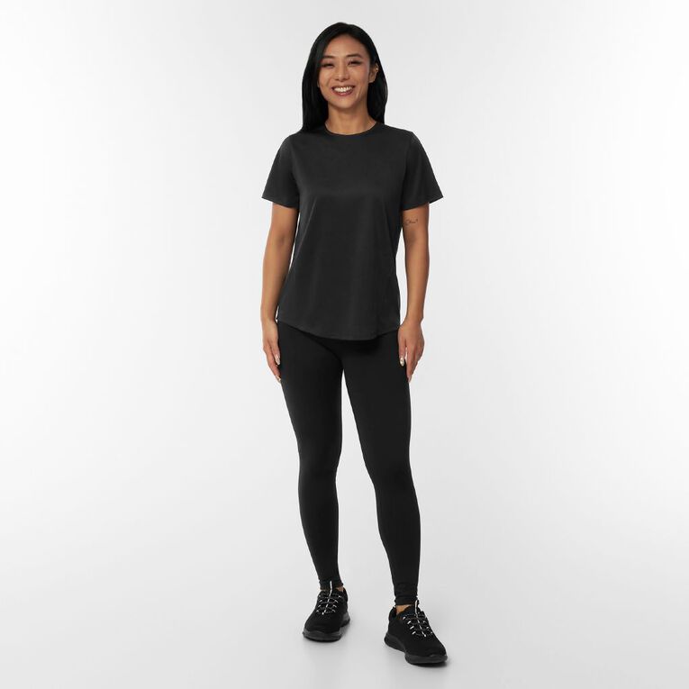 Active Intent Women's Side Angled T-Shirt, Black, hi-res