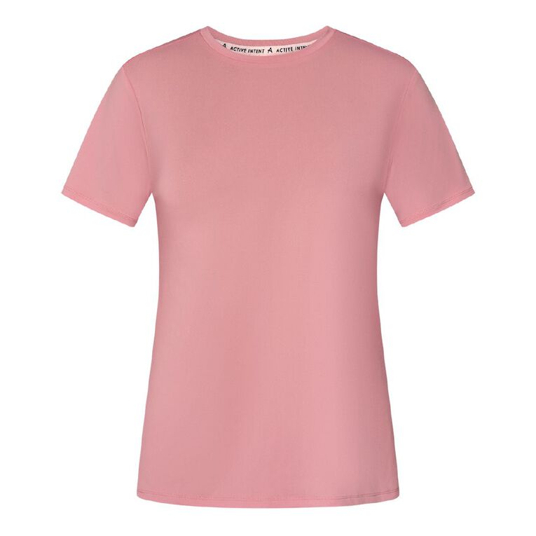 Active Intent Women's Active Mesh Panel Tee, Pink Light, hi-res