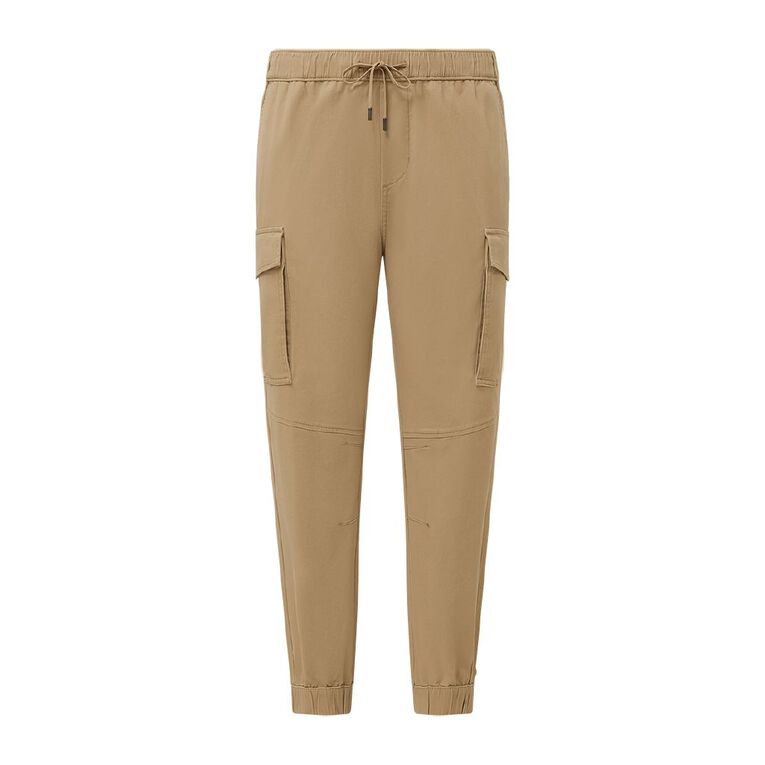 H&H Men's Cuffed Cargo Pants, Brown Mid, hi-res