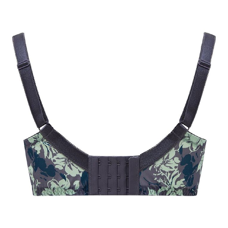 H&H Women's Ivy Solid Lace Full Cup Bra, Grey Dark, hi-res