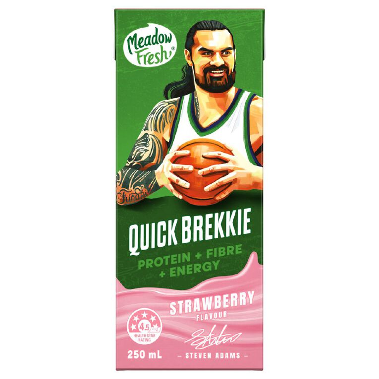 Meadow Fresh Quick Brekkie Strawberry 250ml, , hi-res