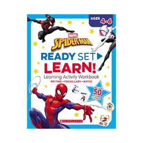Marvel Spider-Man Ready Set Learn Learning Activity Workbook Ages 4-6