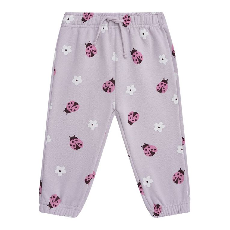 Young Original Babies' Printed Trackpants, Purple Light, hi-res