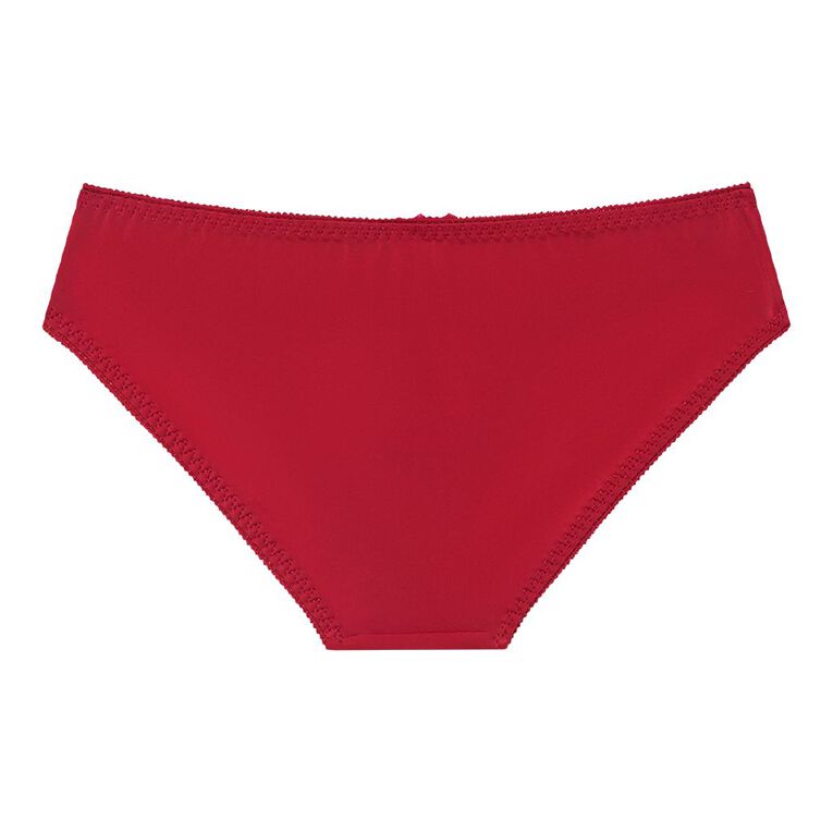 H&H Women's Ivy Lace Bikini Brief, Red Mid, hi-res