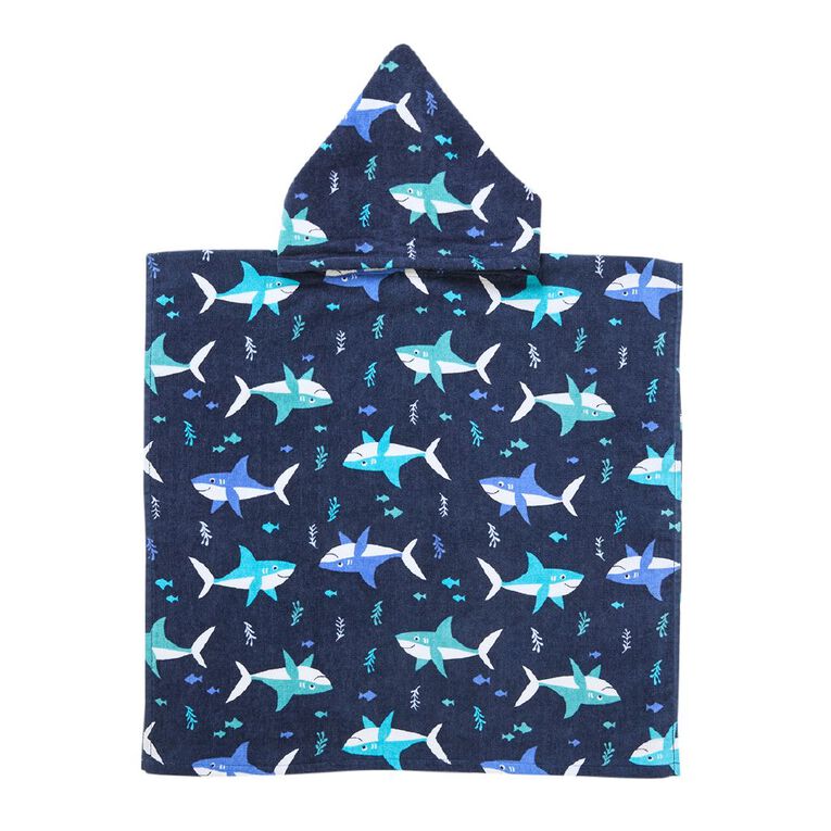 Living & Co Kids Hooded Towel Sealife 60cm x 120cm, , hi-res