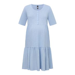 H&H Maternity Nursing Henley Tiered Mini Dress