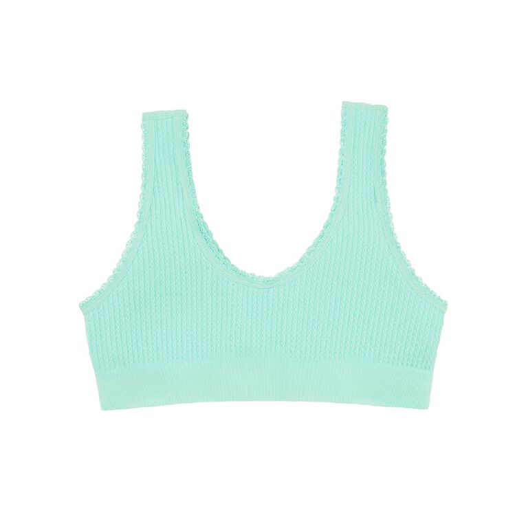 Clio Teen Seamfree Reversible Padded Crop, Green, hi-res