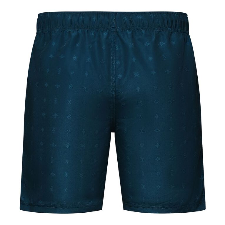 H&H Swim Men's Basic Printed Boardshorts, Blue Dark, hi-res