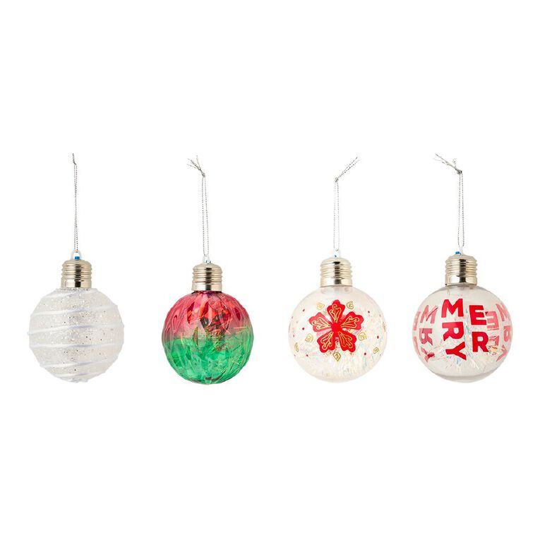 Wonderland Light Up Bauble Assorted 8cm, , hi-res