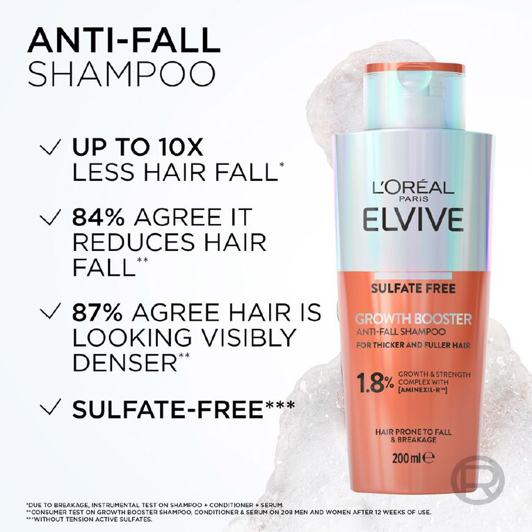 L'Oreal Paris Elvive Growth Booster Shampoo 200ml, , hi-res