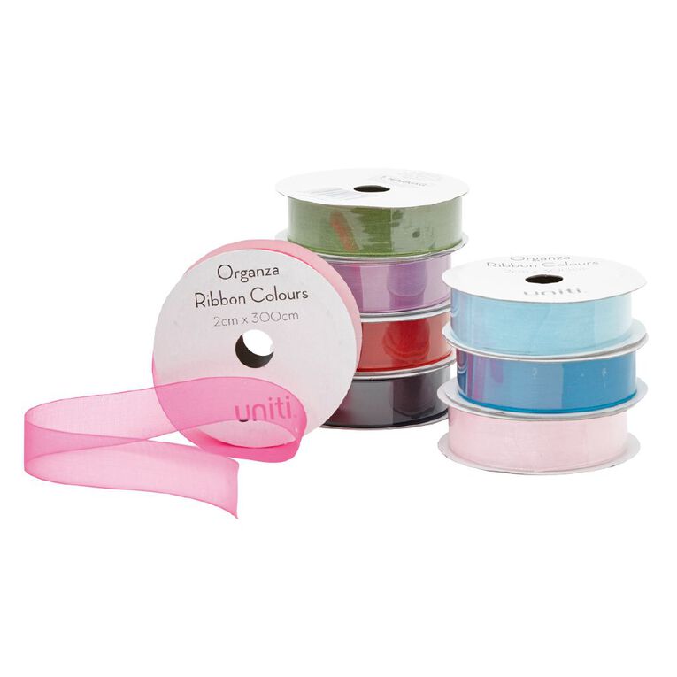 Uniti Organza Colour Ribbon 3m Assorted, , hi-res