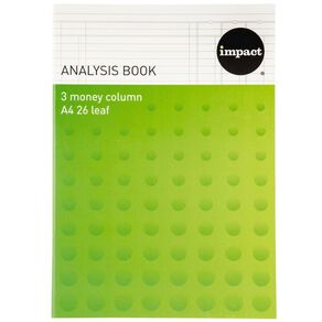 WS Analysis Book 3 Column Green Mid A4