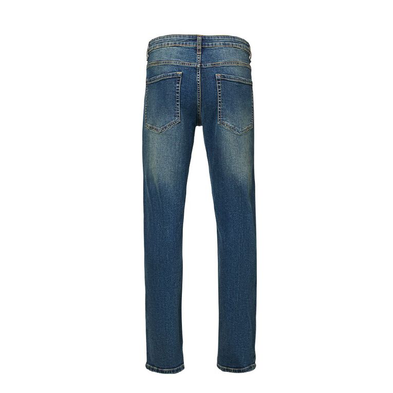 H&H Men's Straight Leg Jeans, Denim Mid, hi-res