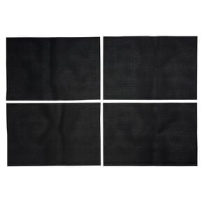 Living & Co Woven Placemat Black 30cm x 40cm Black 4 Pack