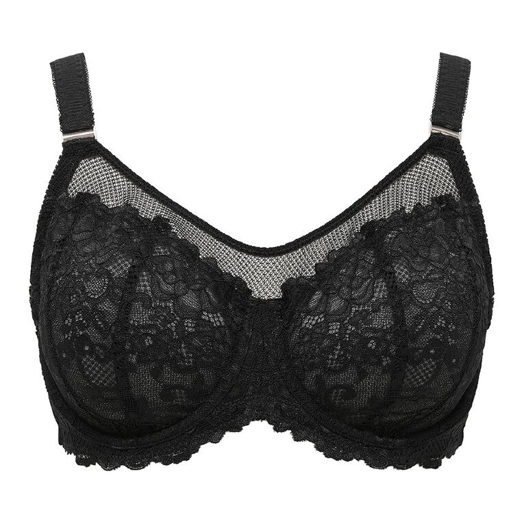 H&H Women's Molly Underwire Bra, Black, hi-res