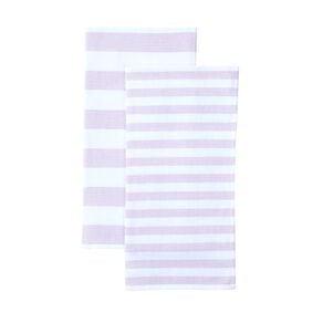 Living & Co Cotton XL Tea Towel Lilac 2 Pack