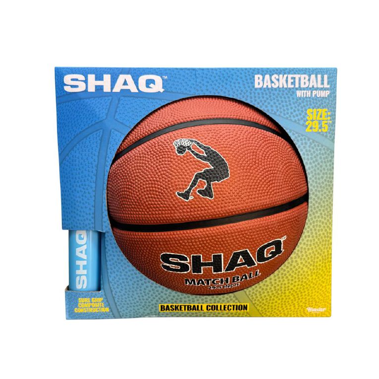 Shaq Composite Match Basketball with Pump 29.5 Inches Size 7, , hi-res