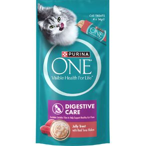 PURINA ONE Digestive Care Jelly Tuna Cat Treats 4 x 14g
