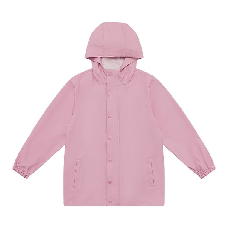 Young Original Waterproof Plain Raincoat, Pink Mid, hi-res