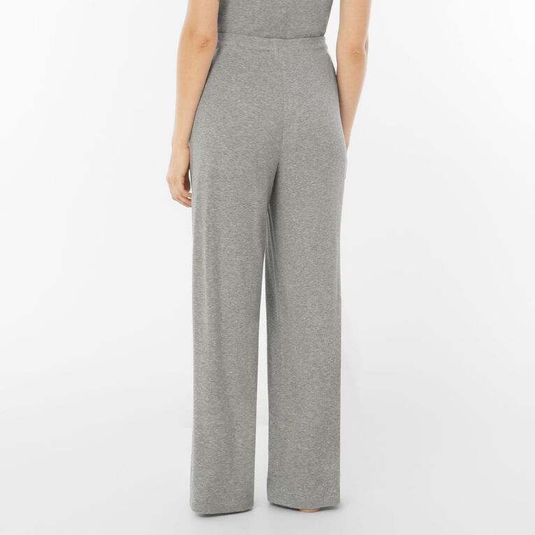 H&H Women's Lounge Ribbed Pants, Grey Marle, hi-res