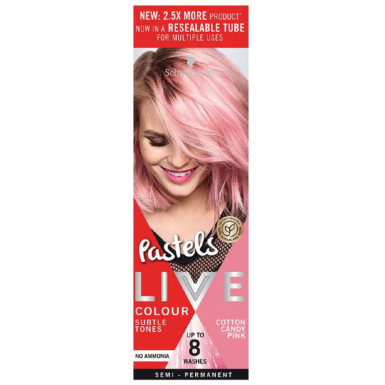 Schwarzkopf Pastels LIVE Colour Cotton Candy Pink 75ml, , hi-res