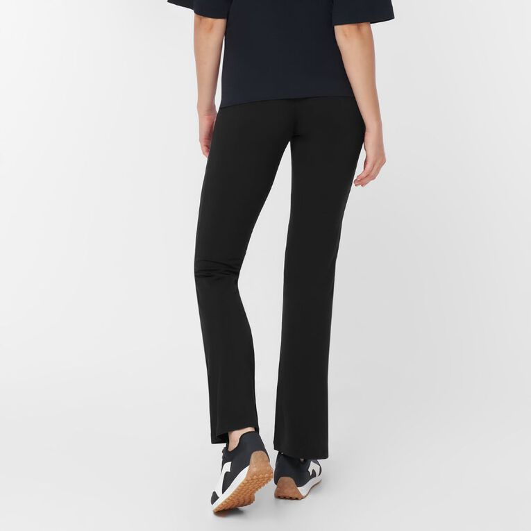 H&H Women's Jersey Flare Pants, Black, hi-res