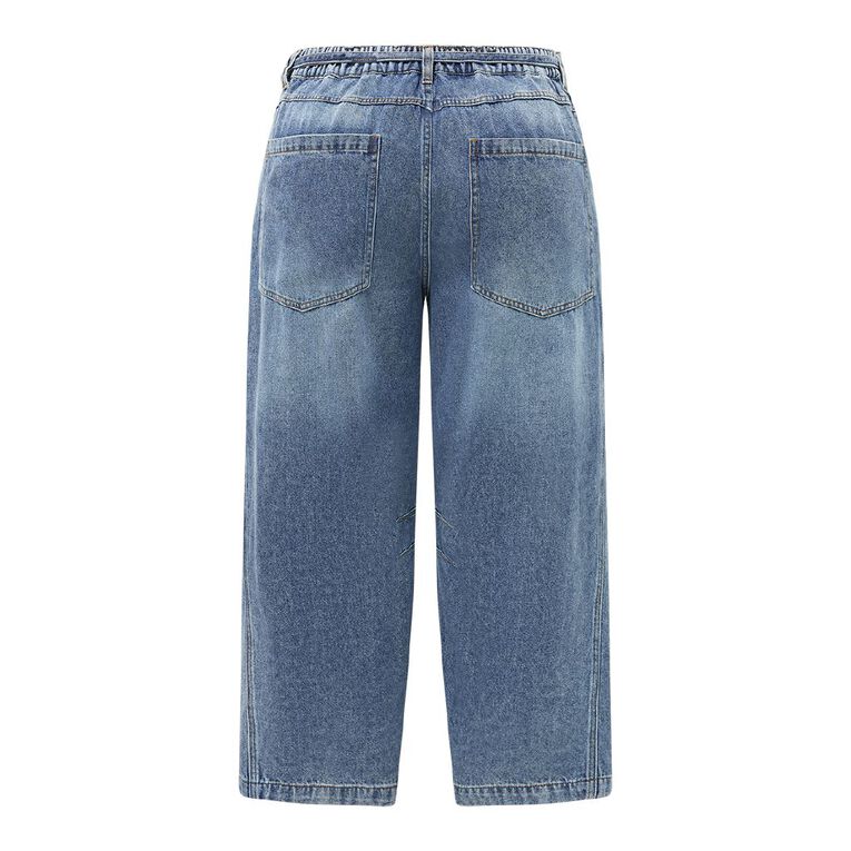 H&H Curve Women's Barrel Leg Jeans, Denim Light, hi-res