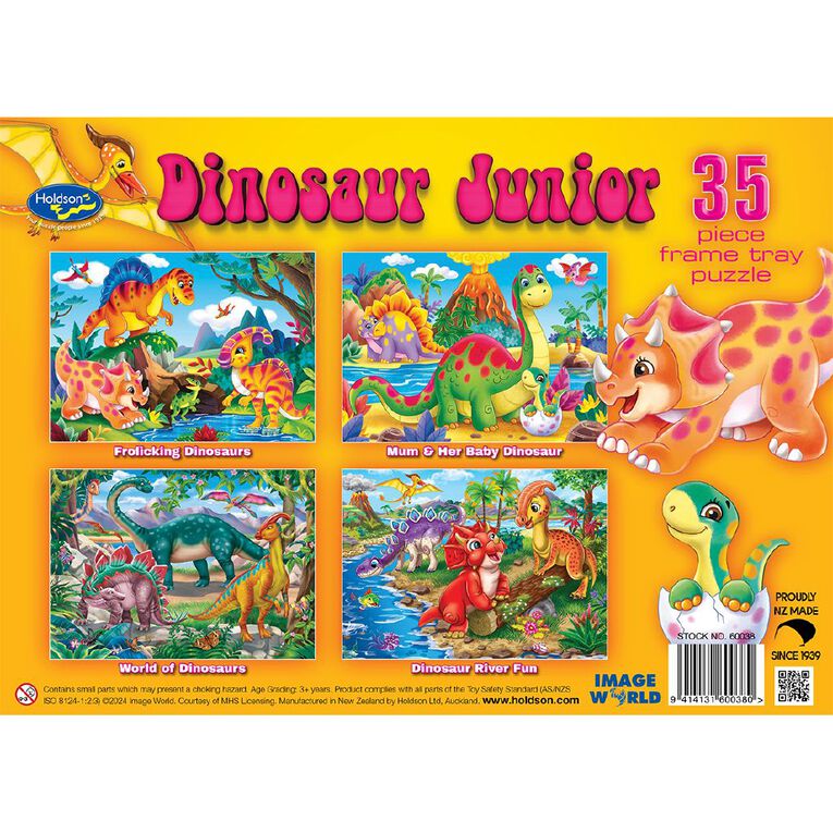 Dinosaur Junior Frame Tray Puzzle 35 Piece, , hi-res