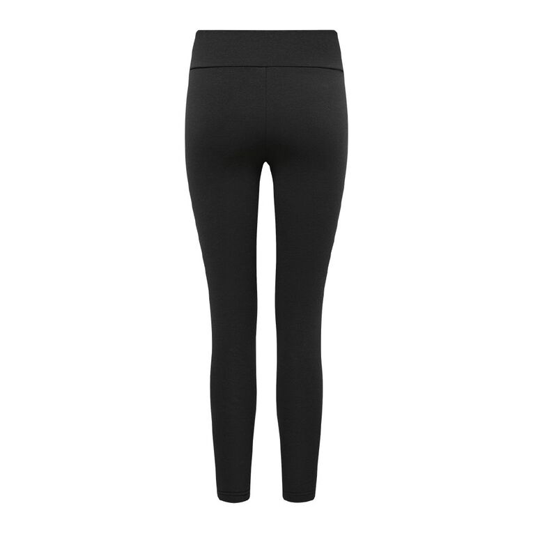 H&H Women's Brushed Back Leggings, Black, hi-res
