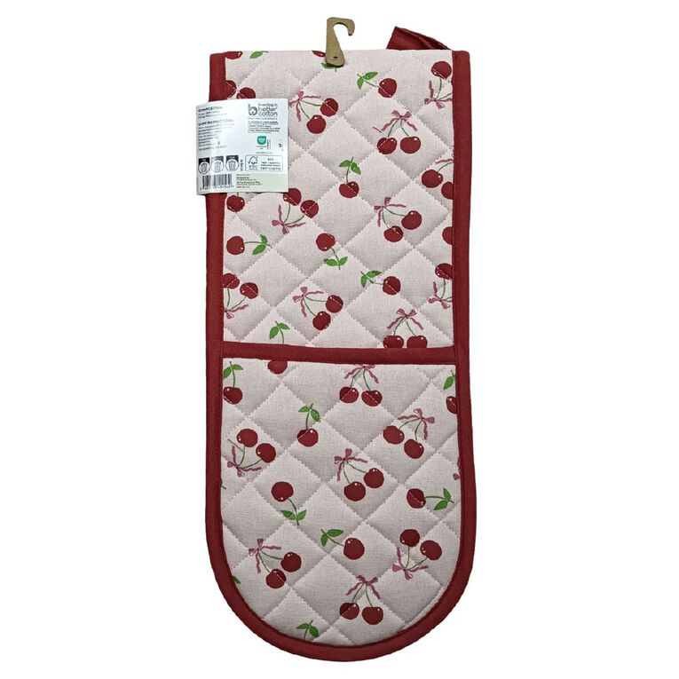 Living & Co Double Oven Glove Cherry Pink, , hi-res